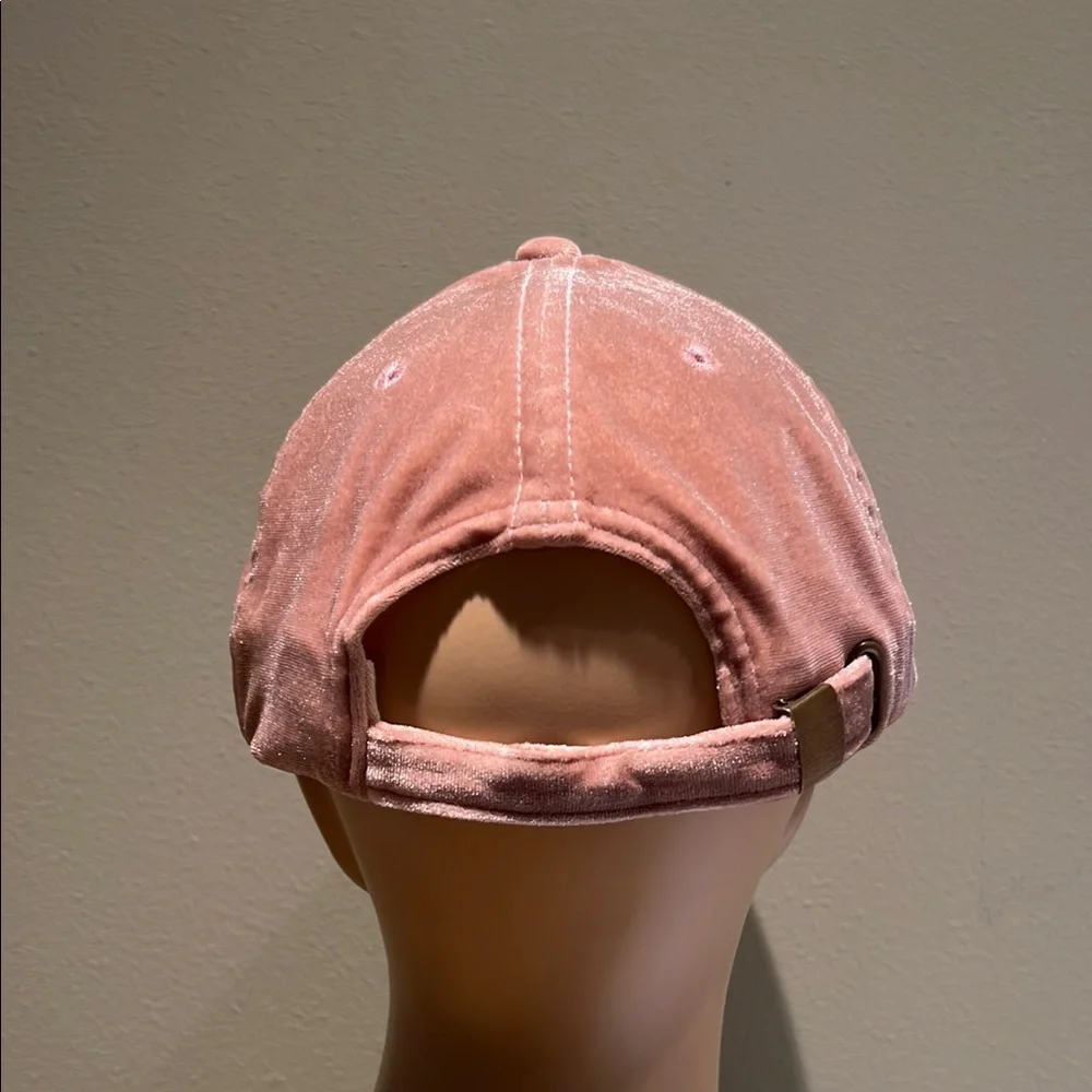 Free People Pink Velvet Women's Cap Adjustable Buckle